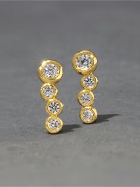 Alexis Bittar Asterales Gold Bar Earrings